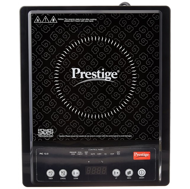 Prestige PIC 12.0 1900-Watt Induction Cooktop with Push button
